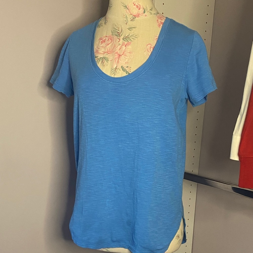 Tommy Bahama Blue Scoop Neck Short Sleeve Tee